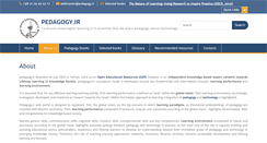 Desktop Screenshot of pedagogy.ir